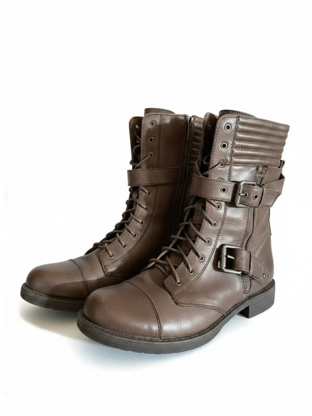 Dollhouse Brown Combat Boots – Size 10 – Noted Wear